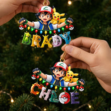 Load image into Gallery viewer, Adventure Alphabet Custom Name Ornament - Personalized Christmas Gift for Kids & Pokémon Fans