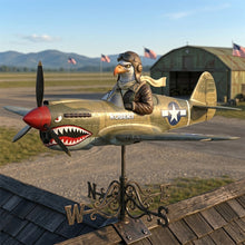 Load image into Gallery viewer, "Fly High with Style!" - Vintage Fighter Pilot Metal Weather Vane - Personalized Aviator Gift for Enthusiasts and Collectors Metal Signs PopCulturePrints