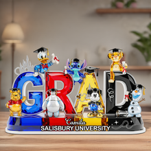 Load image into Gallery viewer, Celebrate Your Achievements with Our Cartoon Graduation Plaque - Personalized Gifts for Graduates Shaped Plaques PopCulturePrints
