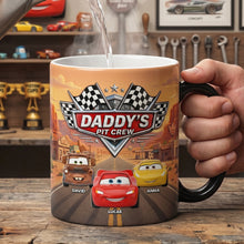 Load image into Gallery viewer, “Join the Adventure with Daddy’s Crew!” - Personalized Magic Ceramic Coffee Mug - Gift for Dad, Grandpa, and Loved Ones Coffee Mug PopCulturePrints