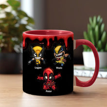 Load image into Gallery viewer, Dadpool Personalized Mug - Custom Psychopath Accent Mug Accent Mug PopCulturePrints