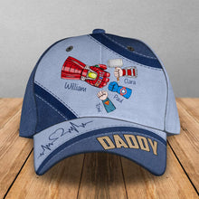 Load image into Gallery viewer, Custom Superhero Dad Cap - Personalized with Kids' Names Caps PopCulturePrints