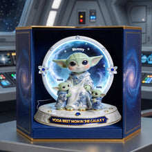 Load image into Gallery viewer, "Yoda Best Mom in the Galaxy" - Personalized Acrylic Light Box - Gift for Mom, Grandma, and More Light Box PopCulturePrints