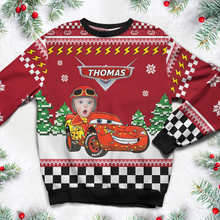 Load image into Gallery viewer, Personalized Family Photo Ugly Sweater - Fun Car Design AOP Products PopCulturePrints