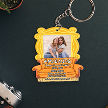 Load image into Gallery viewer, Personalized Friends Photo Keychain - 'Besties Always Have Your Back' Keychains PopCulturePrints