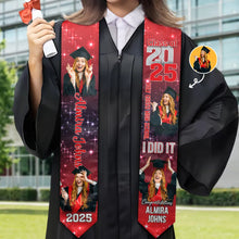 Load image into Gallery viewer, Custom Photo: She Believed She Could So She Did - Personalized Stoles Stoles PopCulturePrints