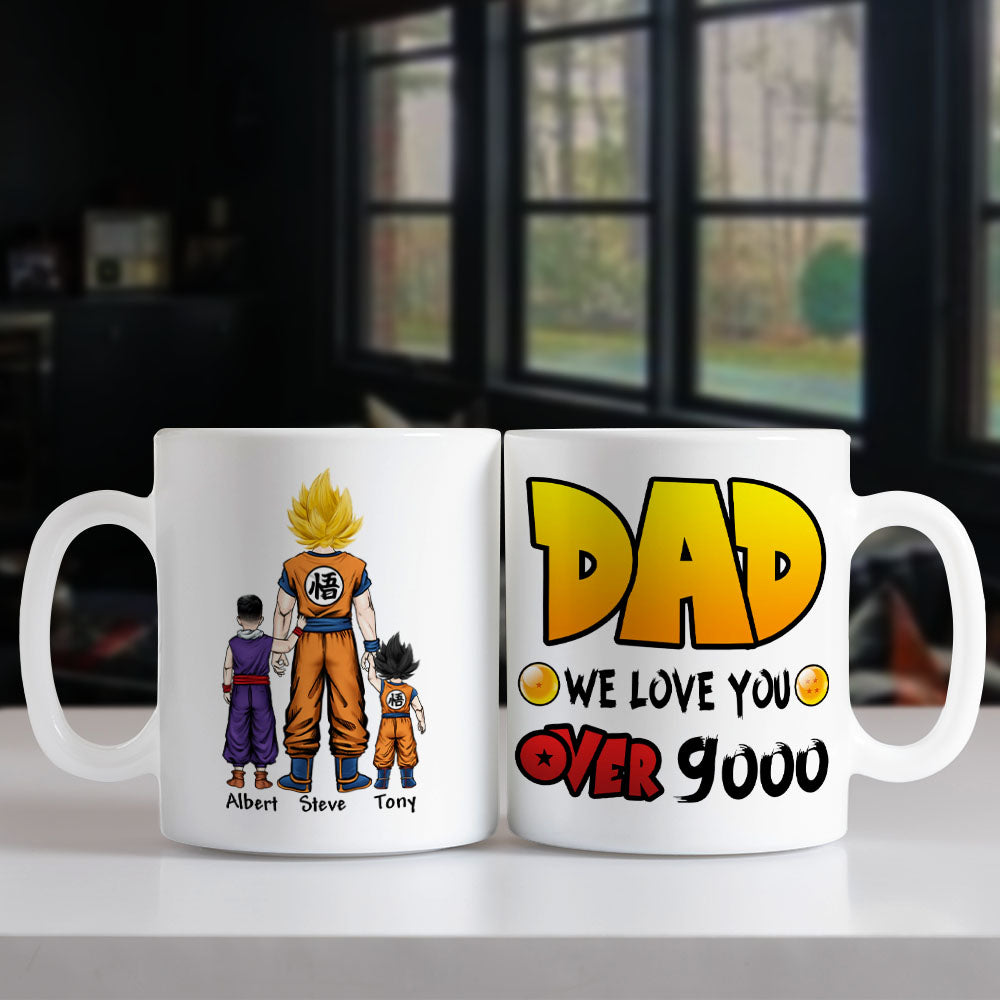 Over 9000 Personalized Dad Mug - Custom Anime Gift Coffee Mug PopCulturePrints