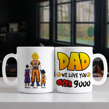 Load image into Gallery viewer, Over 9000 Personalized Dad Mug - Custom Anime Gift Coffee Mug PopCulturePrints