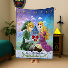 Load image into Gallery viewer, You Are My Missing Piece - Adventure Couple Blanket - Personalized Gift for Couples Blanket PopCulturePrints