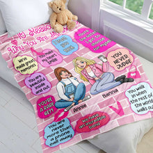 Load image into Gallery viewer, Personalized Best Friends Blanket - 10 Reasons You're My Bestie Blanket PopCulturePrints