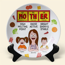 Load image into Gallery viewer, "Mother: The Element of Love" - Personalized Round Plate - Gift for Mom, Grandma, and Special Women Ceramic Round Plate PopCulturePrints