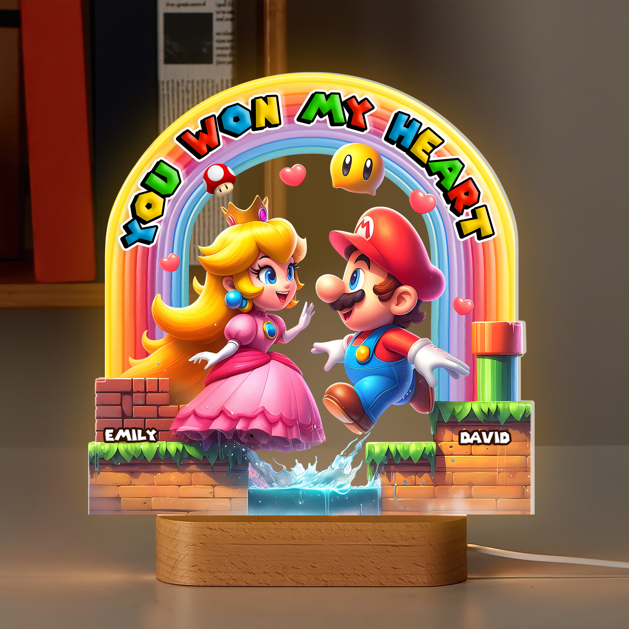 You Won My Heart - Cute Game Couple LED Light - Personalized Gifts for Couples Led Night Light PopCulturePrints