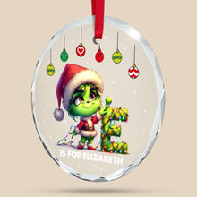 Load image into Gallery viewer, Personalized Grinch Christmas Ornament for Kids Ornament PopCulturePrints