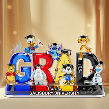 Load image into Gallery viewer, Celebrate Your Achievements with Our Cartoon Graduation Plaque - Personalized Gifts for Graduates Shaped Plaques PopCulturePrints