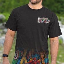 Load image into Gallery viewer, Custom Superhero Dad 3D T-Shirt for Father's Day AOP Products PopCulturePrints