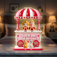Load image into Gallery viewer, You & Me and the Cats Light Box - Personalized Gifts for Couples