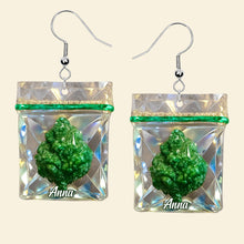 Load image into Gallery viewer, “Stay High with Love” – Smoking Lovers Funny Personalized Earrings - Custom Gift for Friends, Couples, and Cannabis Enthusiasts Earrings PopCulturePrints