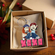 Load image into Gallery viewer, Y2K Style Cartoon Couple Keychain - Personalized Gifts for Couples Keychains PopCulturePrints