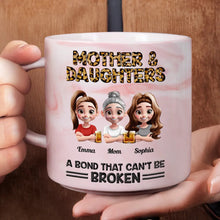 Load image into Gallery viewer, Mother And Daughters A Bond That Can't Be Broken - Personalized Marble Mug for Moms and Daughters Marble Mug PopCulturePrints