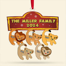 Load image into Gallery viewer, Custom Lion Family Christmas Ornament 2024 Ornament PopCulturePrints