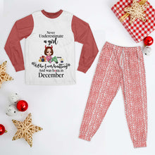 Load image into Gallery viewer, Personalized Knitting Lovers Pajamas - December Born Christmas Edition Pajama Set PopCulturePrints