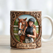 Load image into Gallery viewer, "Ride into Joy" - Custom Personalized Coffee Mug for Horse Lovers Coffee Mug PopCulturePrints