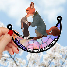 Load image into Gallery viewer, Personalized Together We Make a Great Team Acrylic Hanging Decor Suncatcher PopCulturePrints