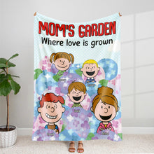 Load image into Gallery viewer, Personalized Mom Blanket - Mom's Garden Where Love Is Grown Blanket PopCulturePrints