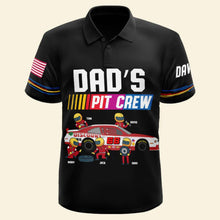 Load image into Gallery viewer, Custom Dad's Pit Crew Polo Shirt – Perfect Father's Day Gift Polo Shirts PopCulturePrints