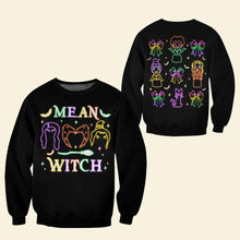 Load image into Gallery viewer, Glow in the Dark 'Mean Witch' Halloween Shirt AOP Products PopCulturePrints
