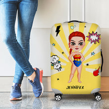 Load image into Gallery viewer, Personalized Travel Agent Superpower Luggage Cover Luggage Covers PopCulturePrints
