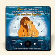 Load image into Gallery viewer, Personalized Lion Couple Magnet for Cartoon & Music Lovers - Valentine's Day Gifts Fridge Magnet PopCulturePrints
