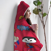 Load image into Gallery viewer, Custom Super Mom Blanket Hoodie - Perfect for Mother's Day Blanket PopCulturePrints