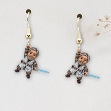 Load image into Gallery viewer, “Join the Galactic Fun!” – Funny Hanging Galactic Characters Earrings - Personalized Gifts for Movie Fans Earrings PopCulturePrints
