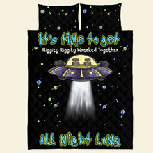 Load image into Gallery viewer, Custom UFO Theme Quilt Bed Set - Unique Valentine's Day Gifts for Couples Blanket PopCulturePrints