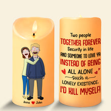 Load image into Gallery viewer, Personalized Couple LED Candle - Together Forever Led Candle PopCulturePrints