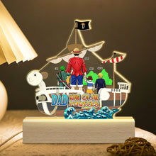 Load image into Gallery viewer, Personalized LED Light - 'Dad: King of the Pirates' Gift for Father's Day Led Night Light PopCulturePrints