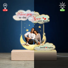 Load image into Gallery viewer, Personalized 3D LED Light - I Love You to the Moon and Back Led Night Light PopCulturePrints