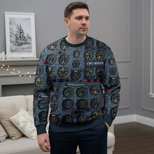 Load image into Gallery viewer, Pilot Control Panel Ugly Sweater - Personalized Gifts for Aviation Enthusiasts Ugly Christmas Sweater PopCulturePrints