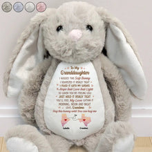 Load image into Gallery viewer, To My Granddaughter - I Filled It With My Wishes - Personalized Soft Toy Bunny Gift Soft Toy Bunny PopCulturePrints