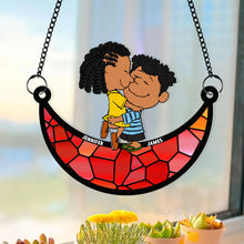 Load image into Gallery viewer, Personalized Suncatcher Ornament for Couples | Unique Valentine's Day Gifts Ornament PopCulturePrints