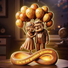 Load image into Gallery viewer, You're My Greatest Adventure - Personalized Old Couple Infinity Acrylic Light Box Light Box PopCulturePrints