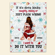 Load image into Gallery viewer, Personalized Kinky Christmas Blanket for Couples Blanket PopCulturePrints