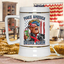 Load image into Gallery viewer, Patriotic Humor Beer Stein - Make America Drunk Again Beer Stein PopCulturePrints