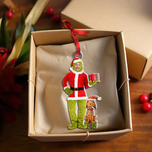 Load image into Gallery viewer, Custom Holiday Grinch Photo Christmas Ornament Ornament PopCulturePrints