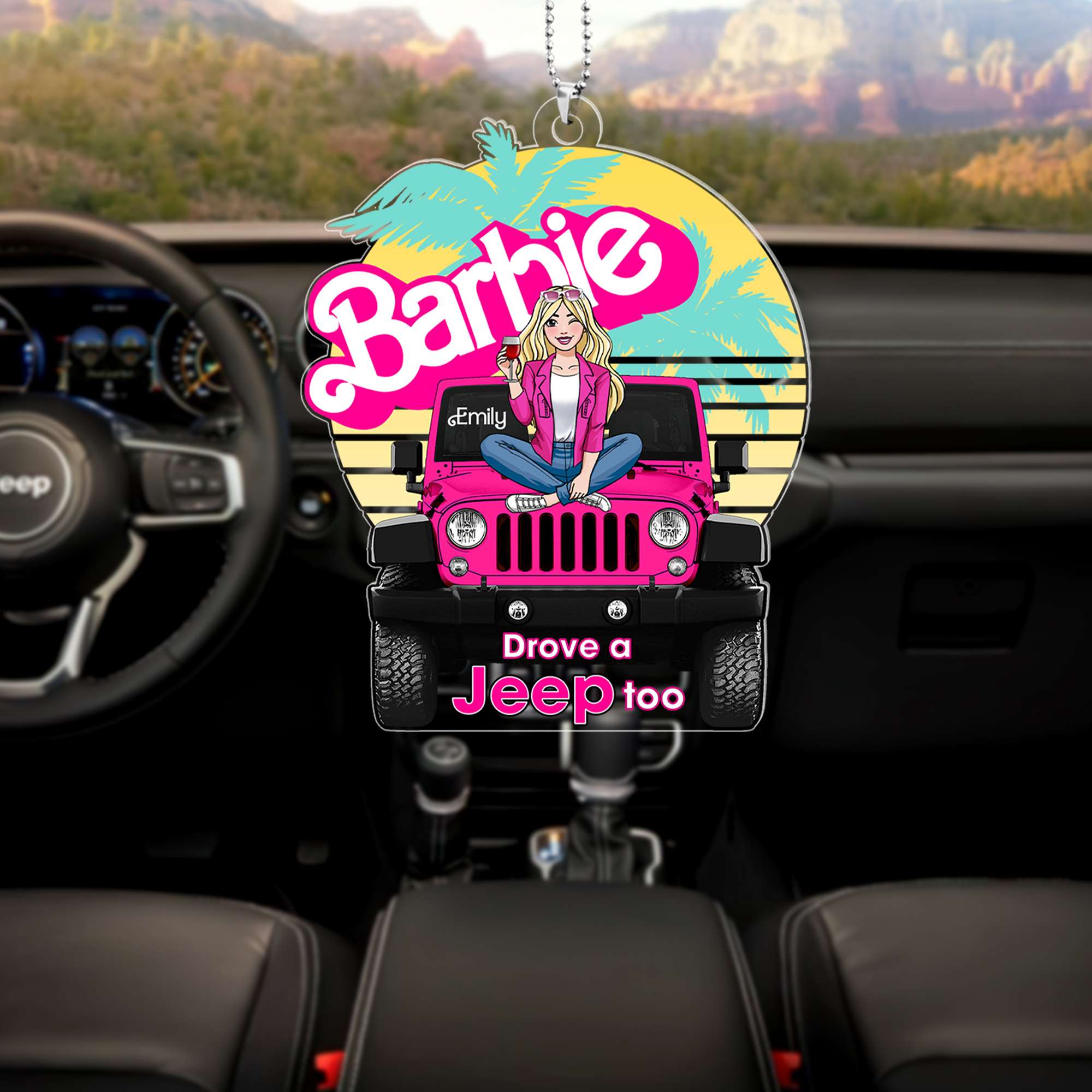 Customizable Couple Car Hanging Ornament - Drive Safe, I Need You Tonight Ornaments PopCulturePrints