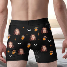 Load image into Gallery viewer, Custom Halloween Couples Boxer Briefs - Personalized Face Photo Gift Boxer Briefs PopCulturePrints