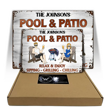 Load image into Gallery viewer, Sipping & Chilling Together - Personalized Classic Metal Sign for Couples Metal Sign PopCulturePrints