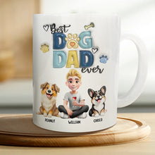 Load image into Gallery viewer, Best Dog Dad Ever - Personalized White Edge-to-Edge Mug Mug PopCulturePrints