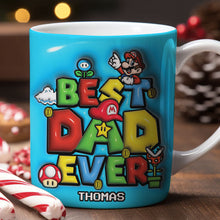 Load image into Gallery viewer, Personalized 'Best Dad Ever' Gamer Mug - Custom Name Gift Coffee Mug PopCulturePrints